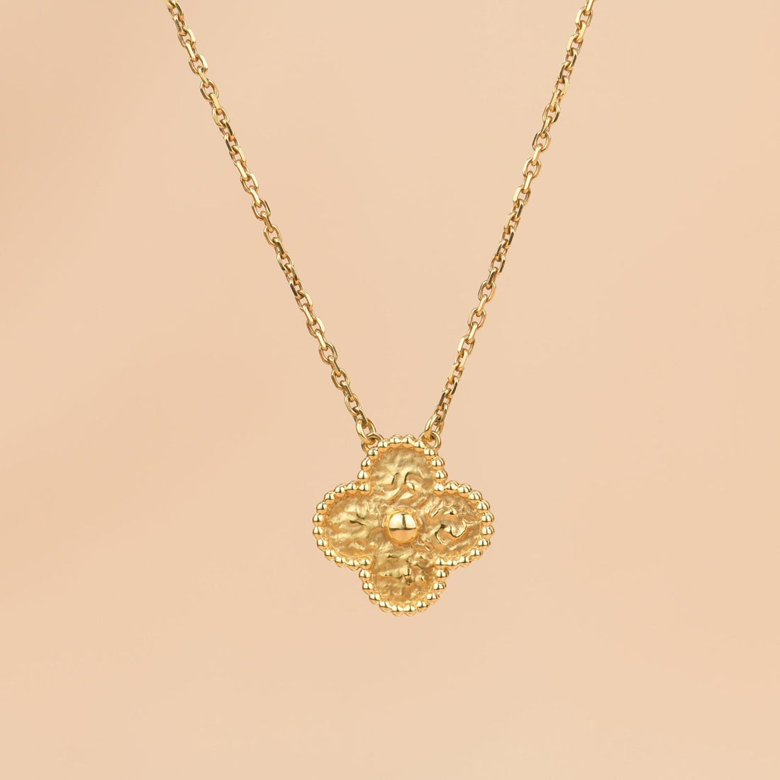 [Limara]CLOVER 15MM  BRONZING NECKLACE