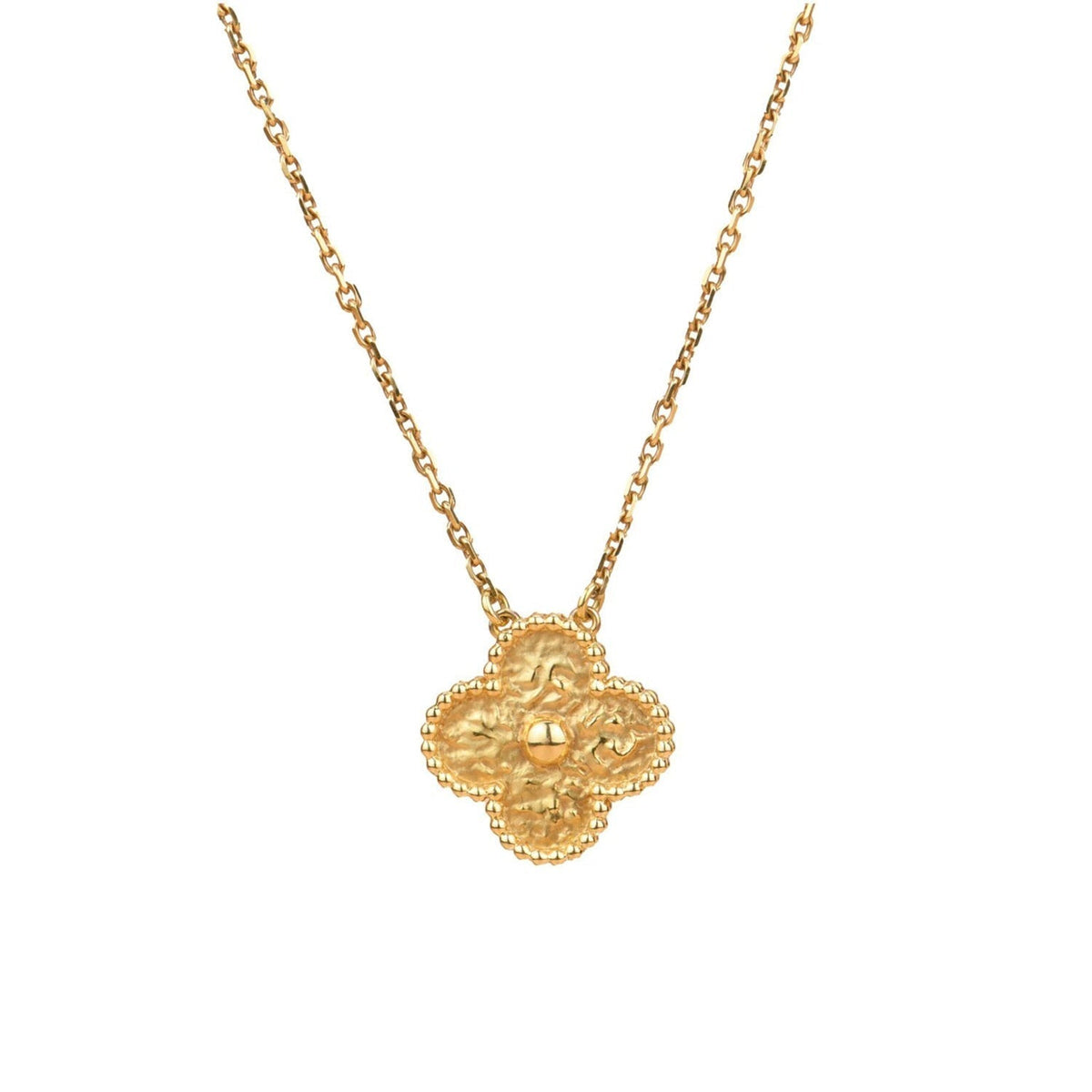[Limara]CLOVER 15MM  BRONZING NECKLACE