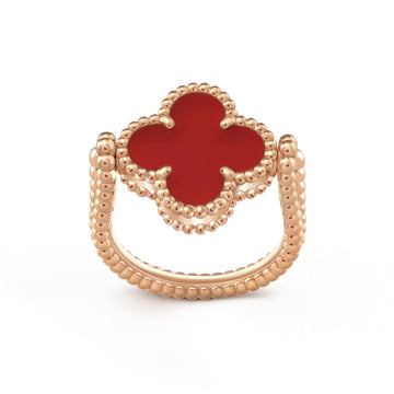 [Limara]CLOVER RIVERSIBLE PINK GOLD RING