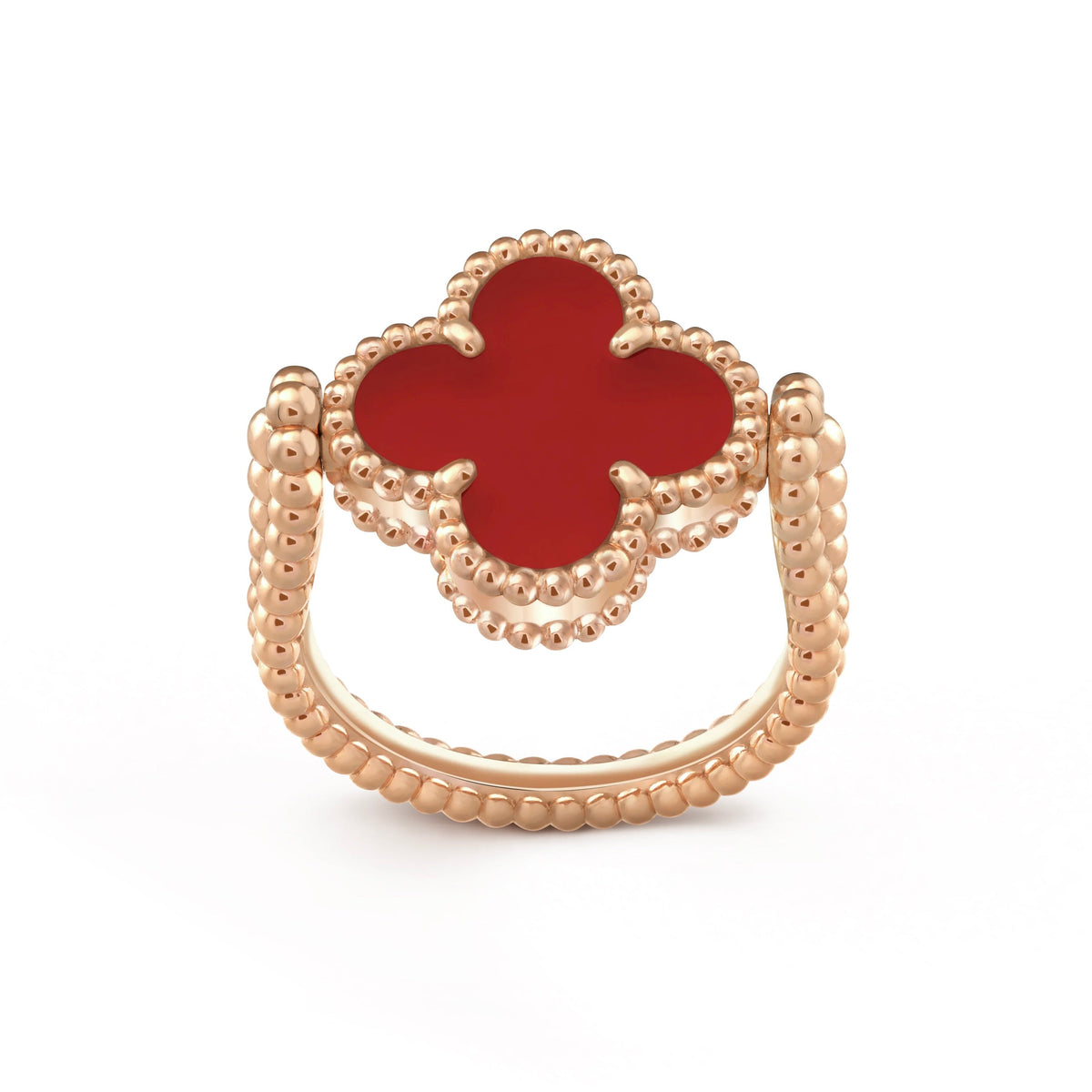 [Limara]LUCKY CLOVER ROSE GOLD REVERSIBLE RING