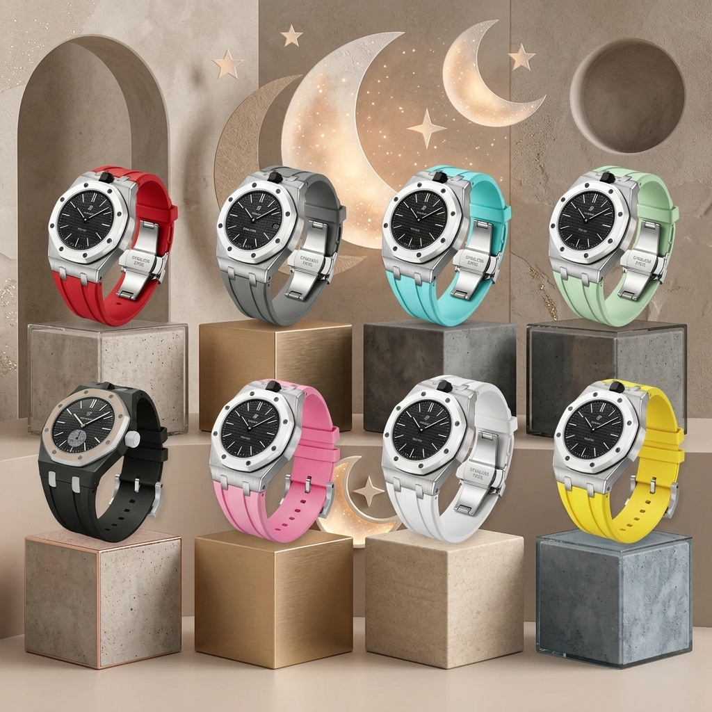 [Limara]Royal Oak Pop Exclusive Steel Case & Silicone Strap With Cradle