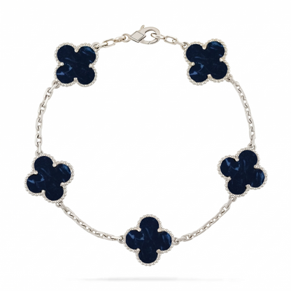 [Limara]LUCKY CLOVER 5-MOTIF BRACELET - PIETERSITE COLLECTION