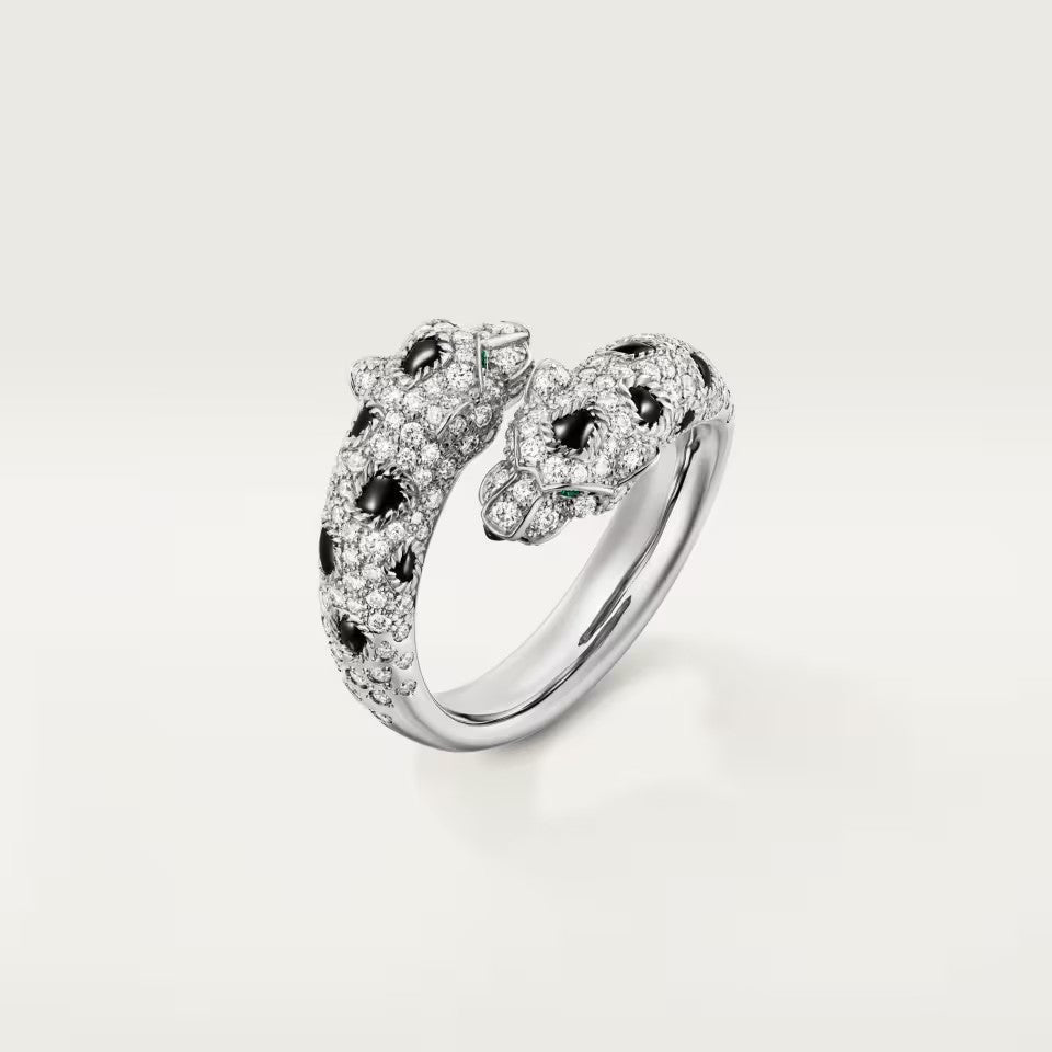 [Limara] PANTHERE DOUBLE HEADED FULL DIAMOND  RING