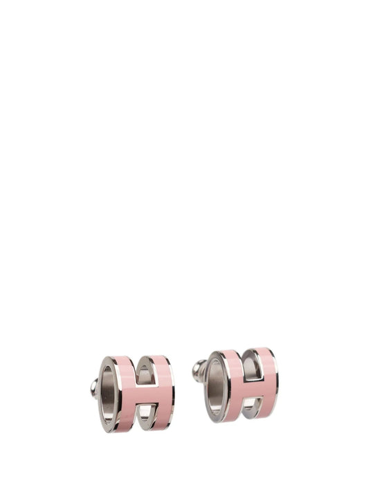 [Limara]MINI POP H SILVER EARRINGS PINK
