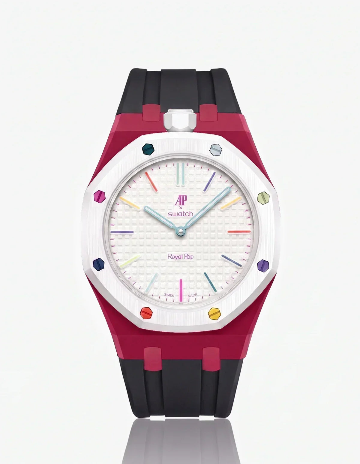 Silicone Strap & Case  Royal Pop Huit Blanc(Customize  Colors)
