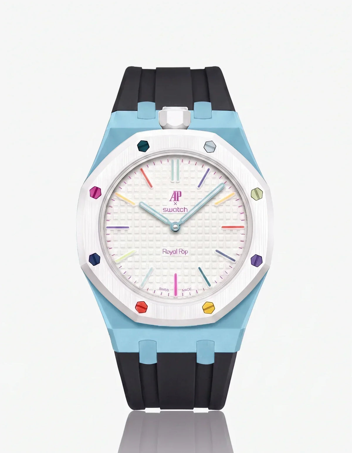 Silicone Strap & Case  Royal Pop Huit Blanc(Customize  Colors)