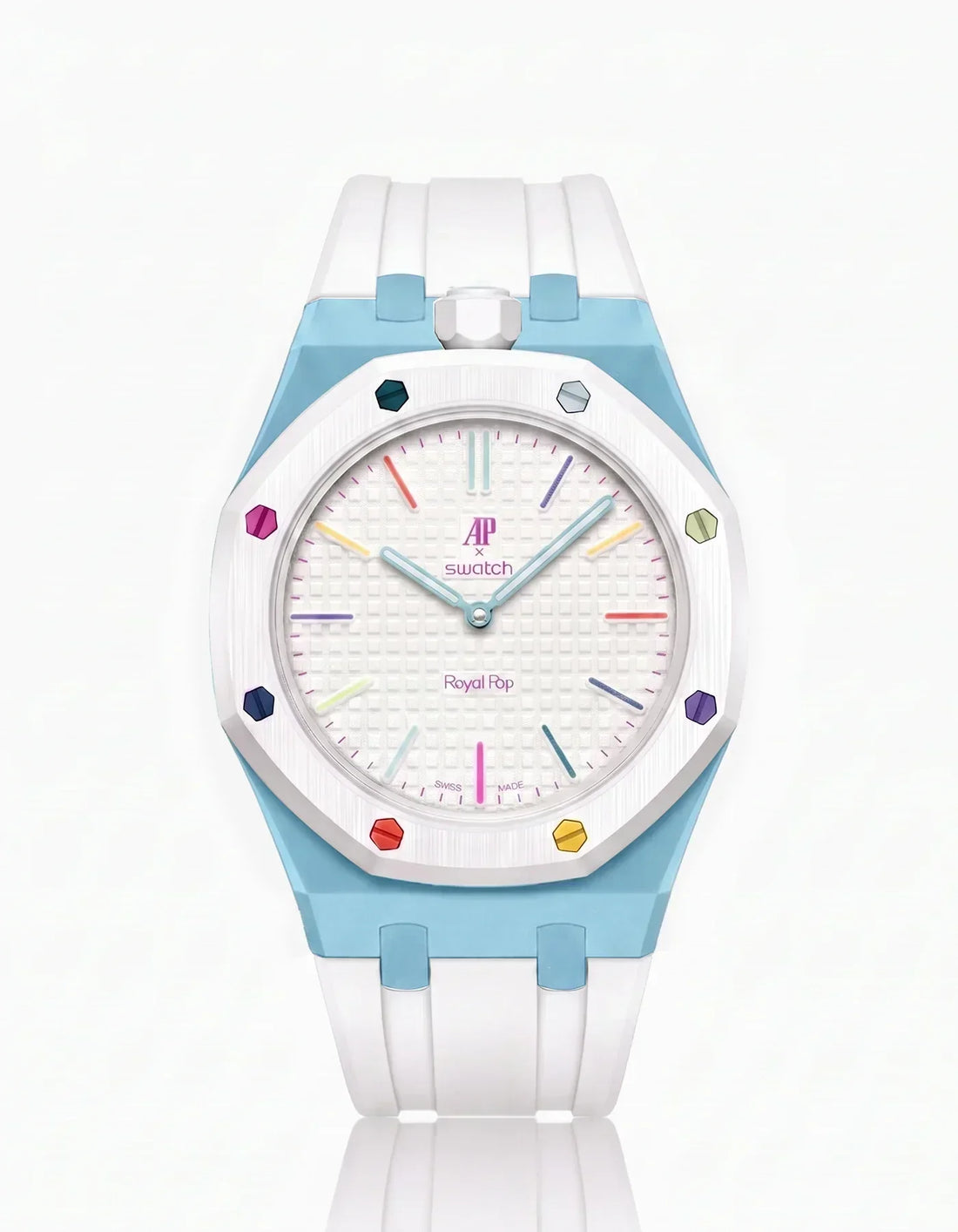 Silicone Strap & Case  Royal Pop Huit Blanc(Customize  Colors)
