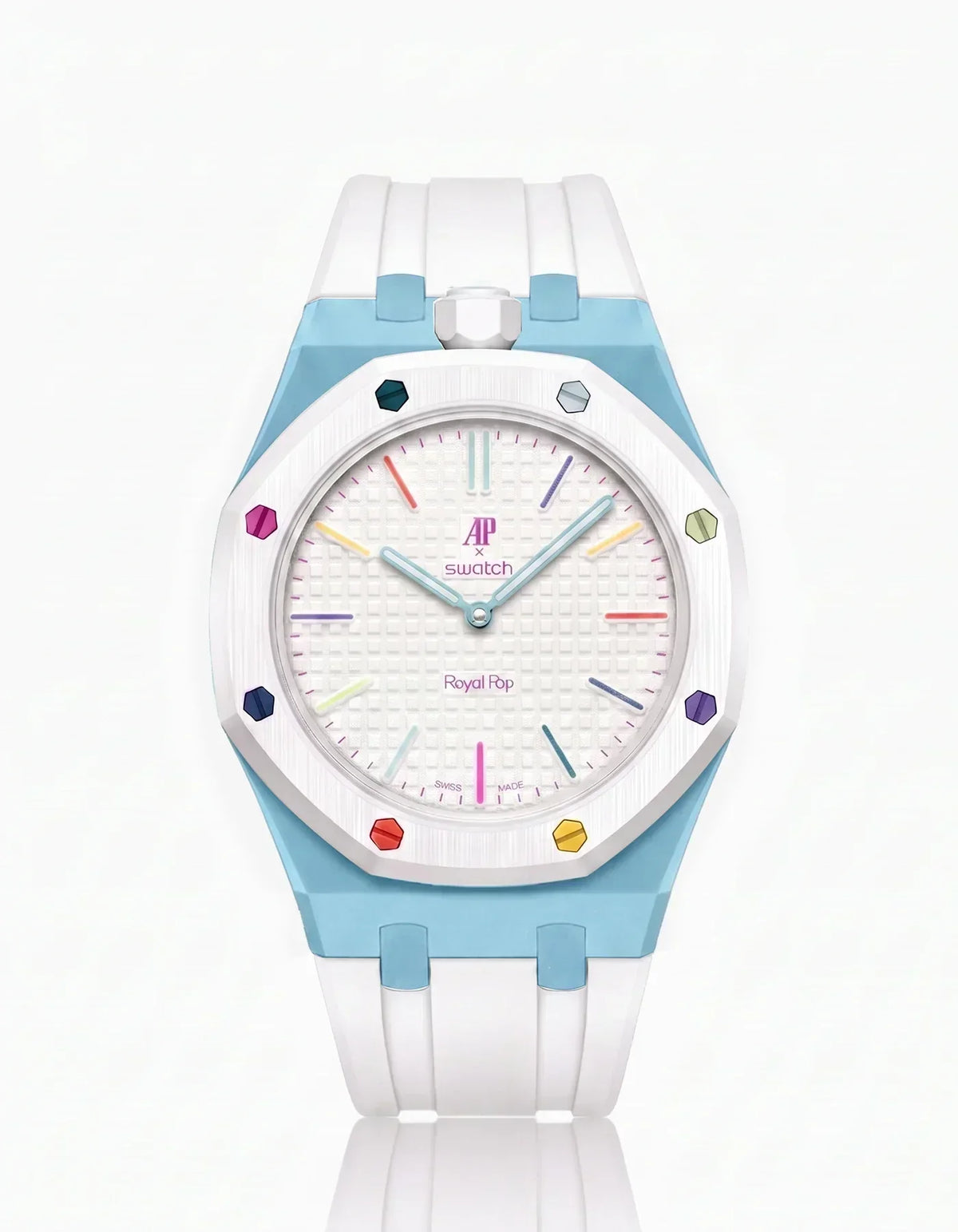Silicone Strap & Case  Royal Pop Huit Blanc(Customize  Colors)