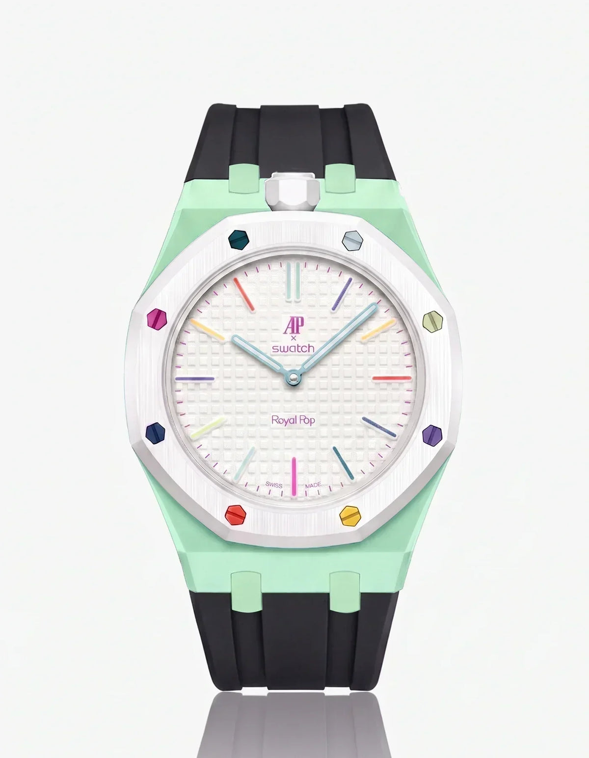 Silicone Strap & Case  Royal Pop Huit Blanc(Customize  Colors)