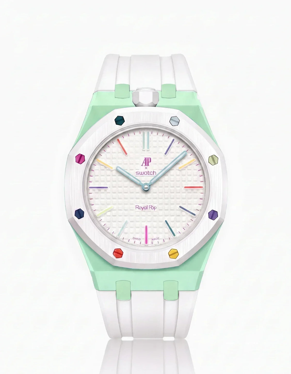 Silicone Strap & Case  Royal Pop Huit Blanc(Customize  Colors)