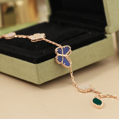 [Limara]SPRING ENCHANTMENT BUTTERFLY & FLORAL CHARM BRACELET