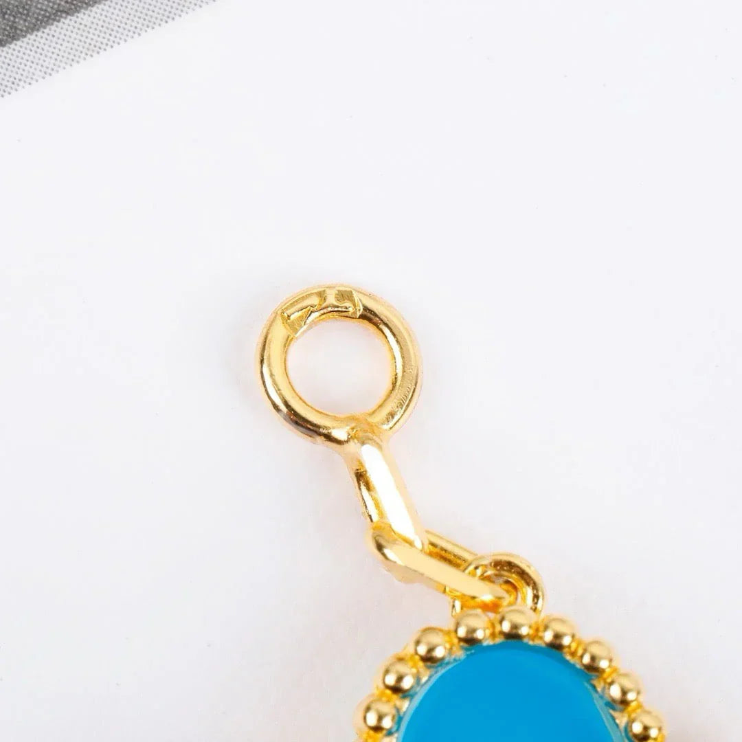 [Limara]LUCKY CLOVER 5-MOTIF BRACELET - TURQUOISE COLLECTION