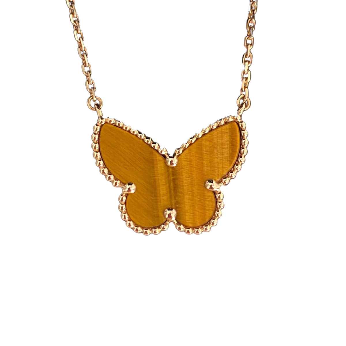 [Limara] TIGER__ EYE BUTTERFLY NECKLACE