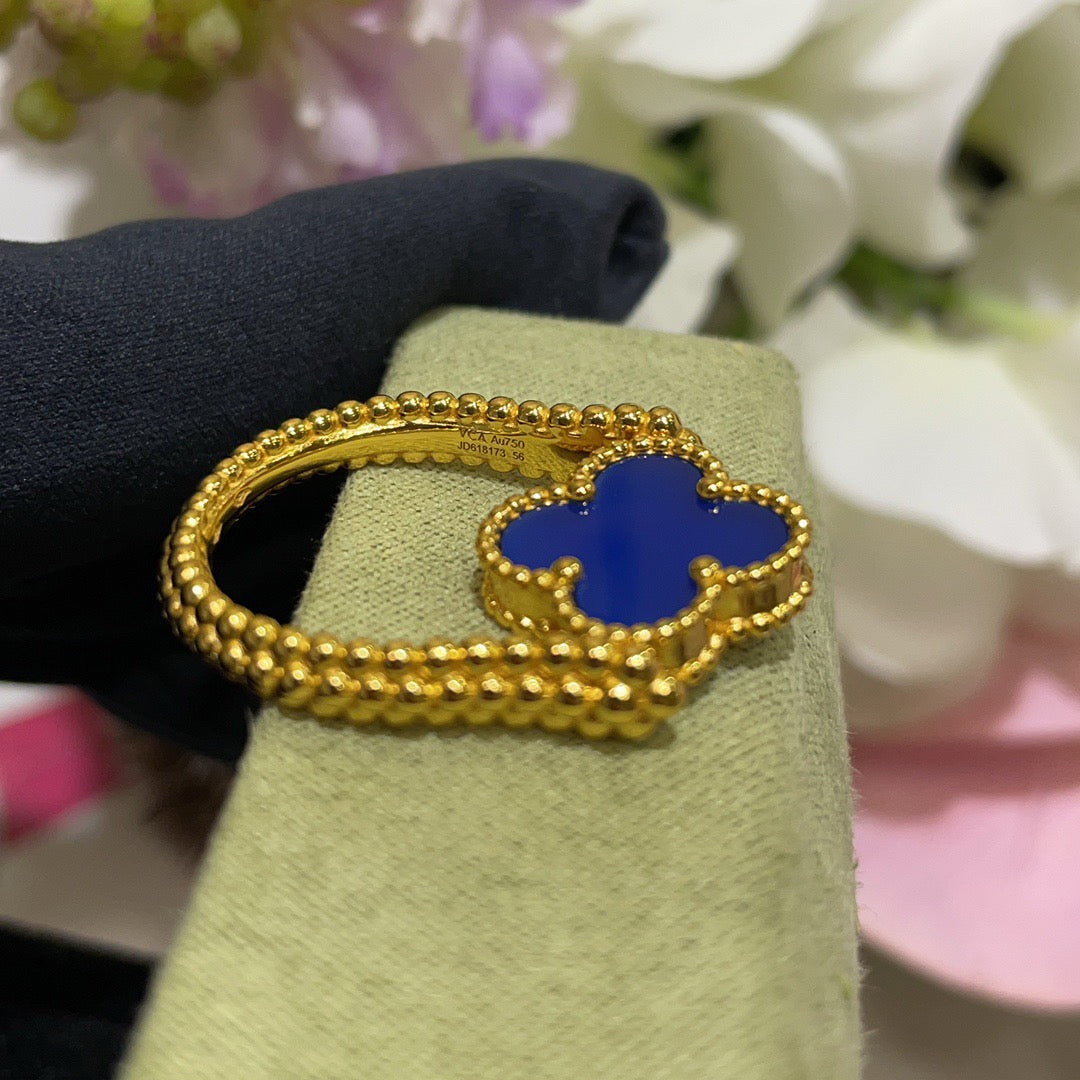 [Limara]LUCKY CLOVER GOLD REVERSIBLE RING
