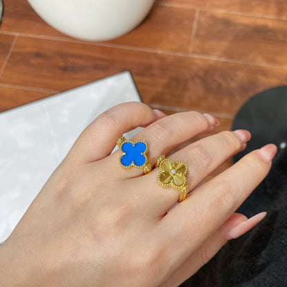 [Limara]LUCKY CLOVER GOLD REVERSIBLE RING