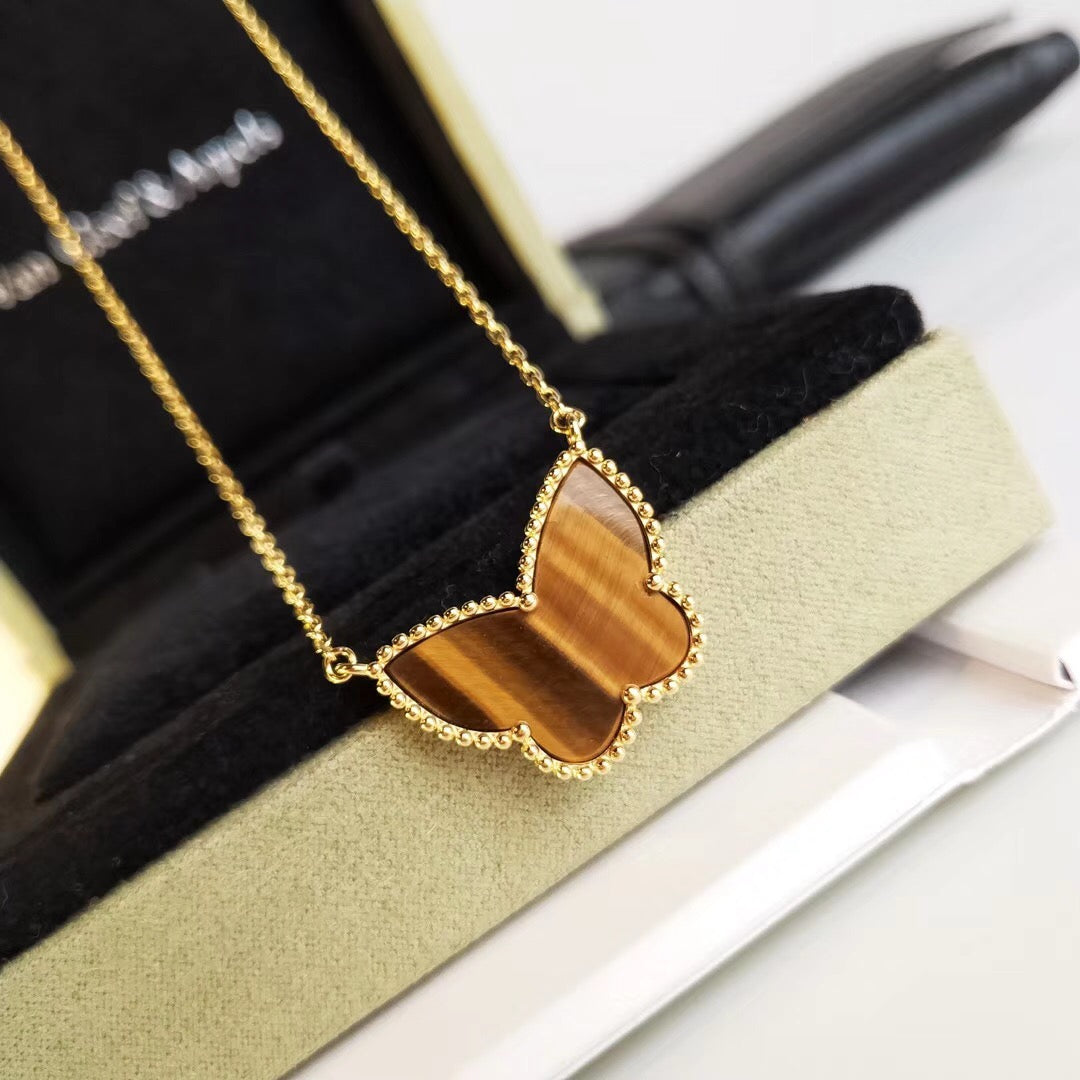 [Limara] TIGER__ EYE BUTTERFLY NECKLACE