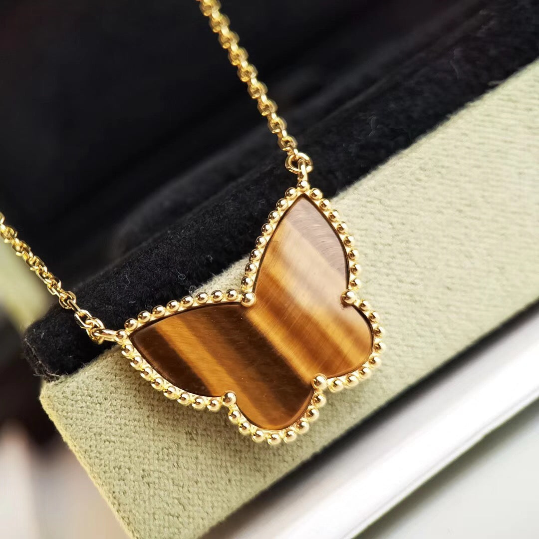 [Limara] TIGER__ EYE BUTTERFLY NECKLACE
