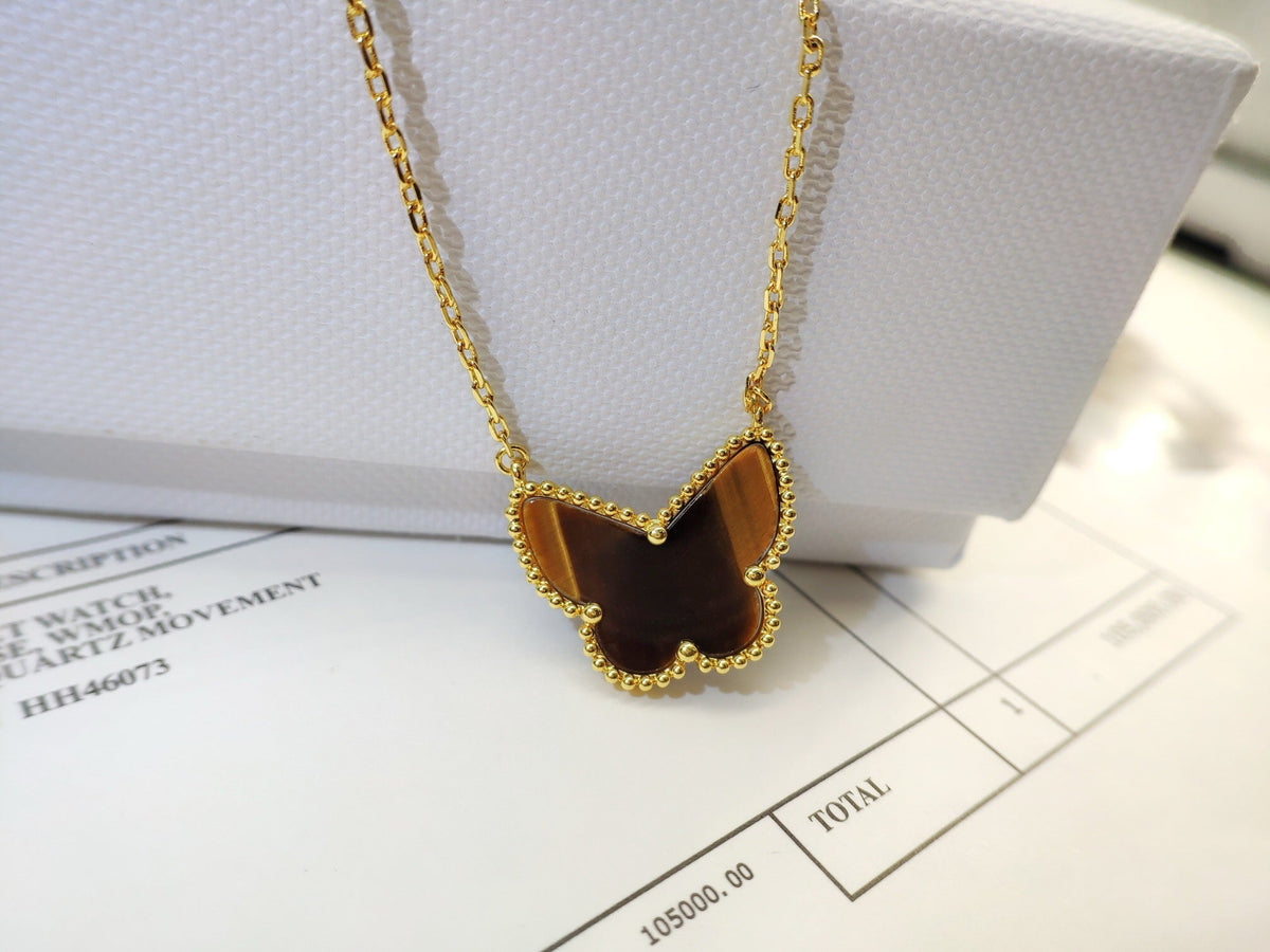 [Limara] TIGER__ EYE BUTTERFLY NECKLACE