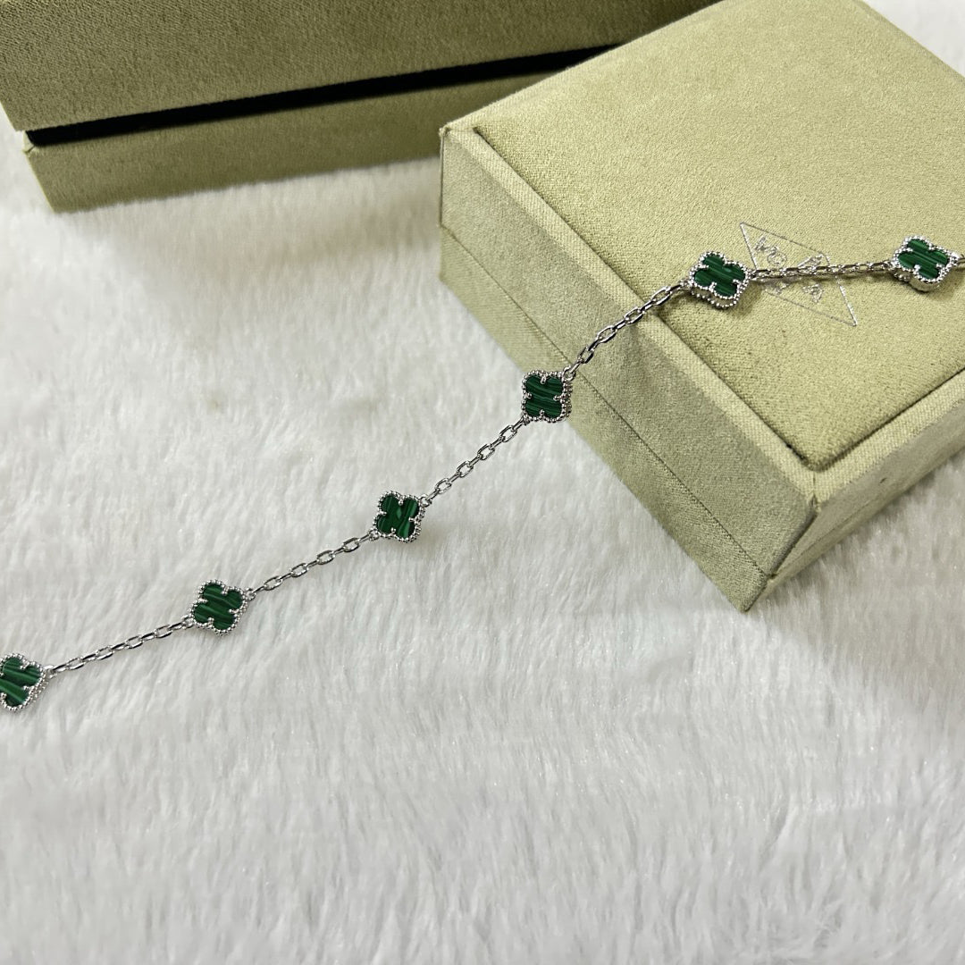 [Limara]CLOVER 6 MOTIF MALACHITE BRACELET