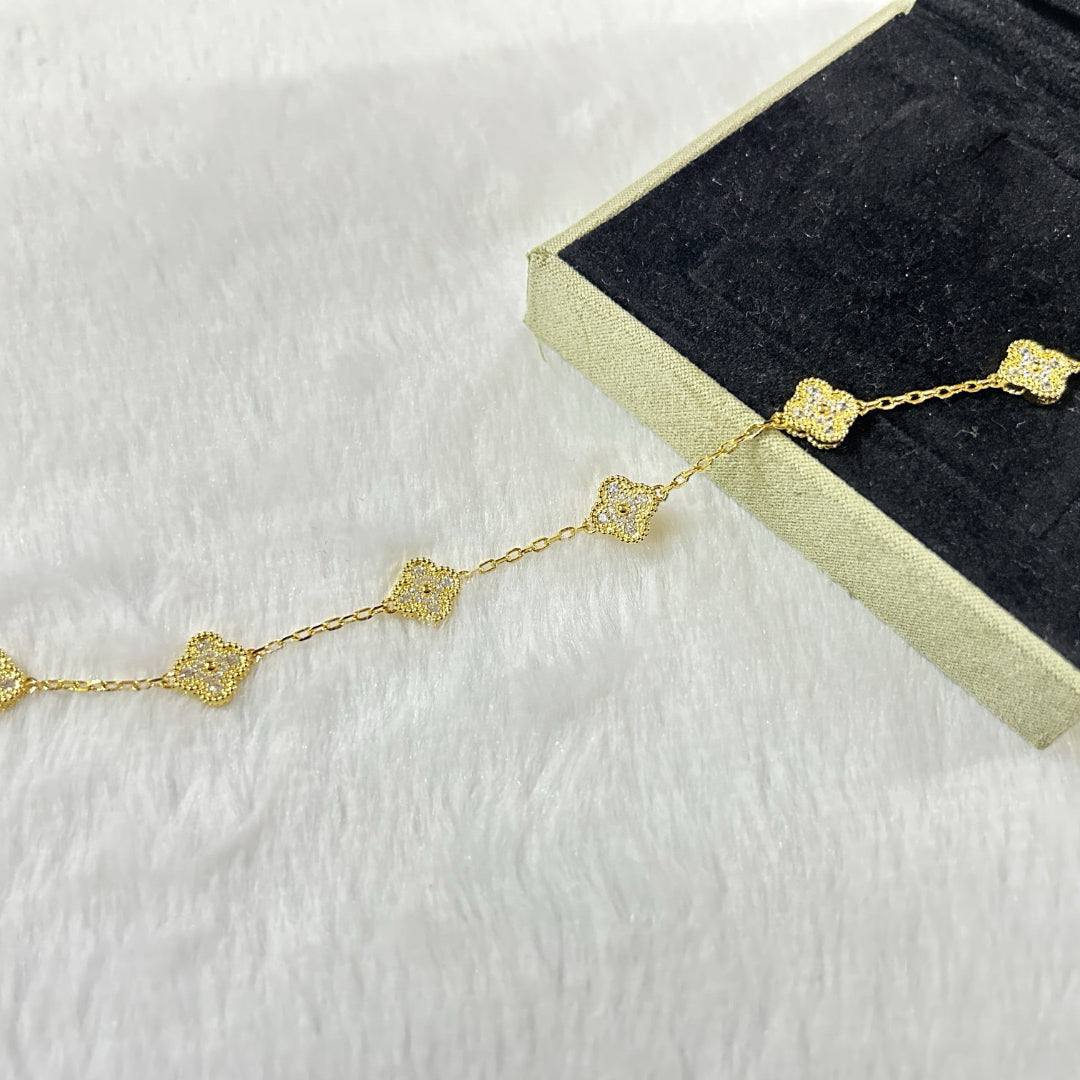 [Limara]CLOVER 6 MOTIF DIAMOND BRACELET