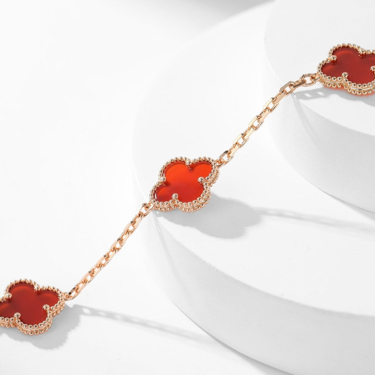 [Limara] CLOVER 10 MOTIFS CARNELIAN NECKLACE