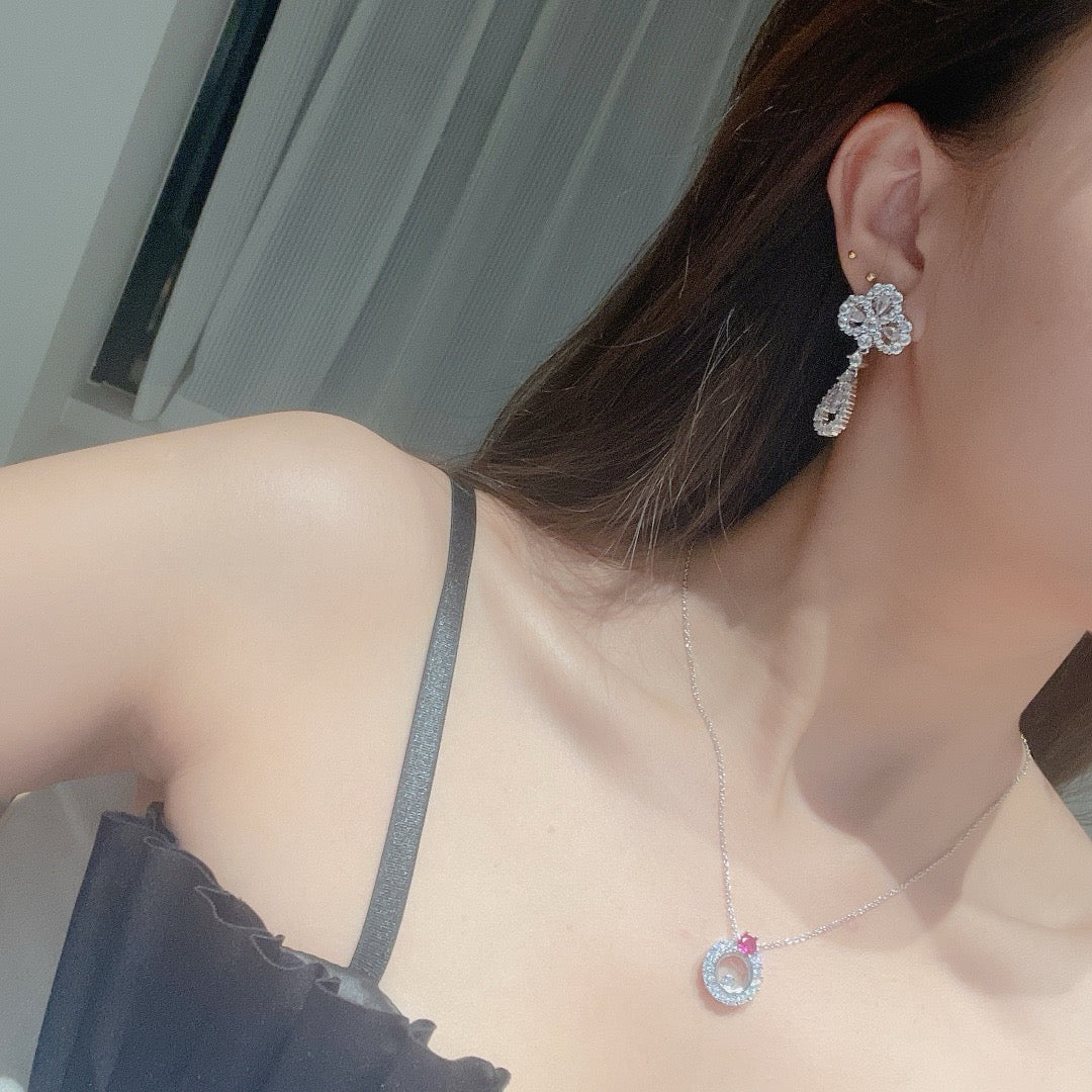 [Limara] LOOP EARRINGS FULL MOTIF DIAMOND