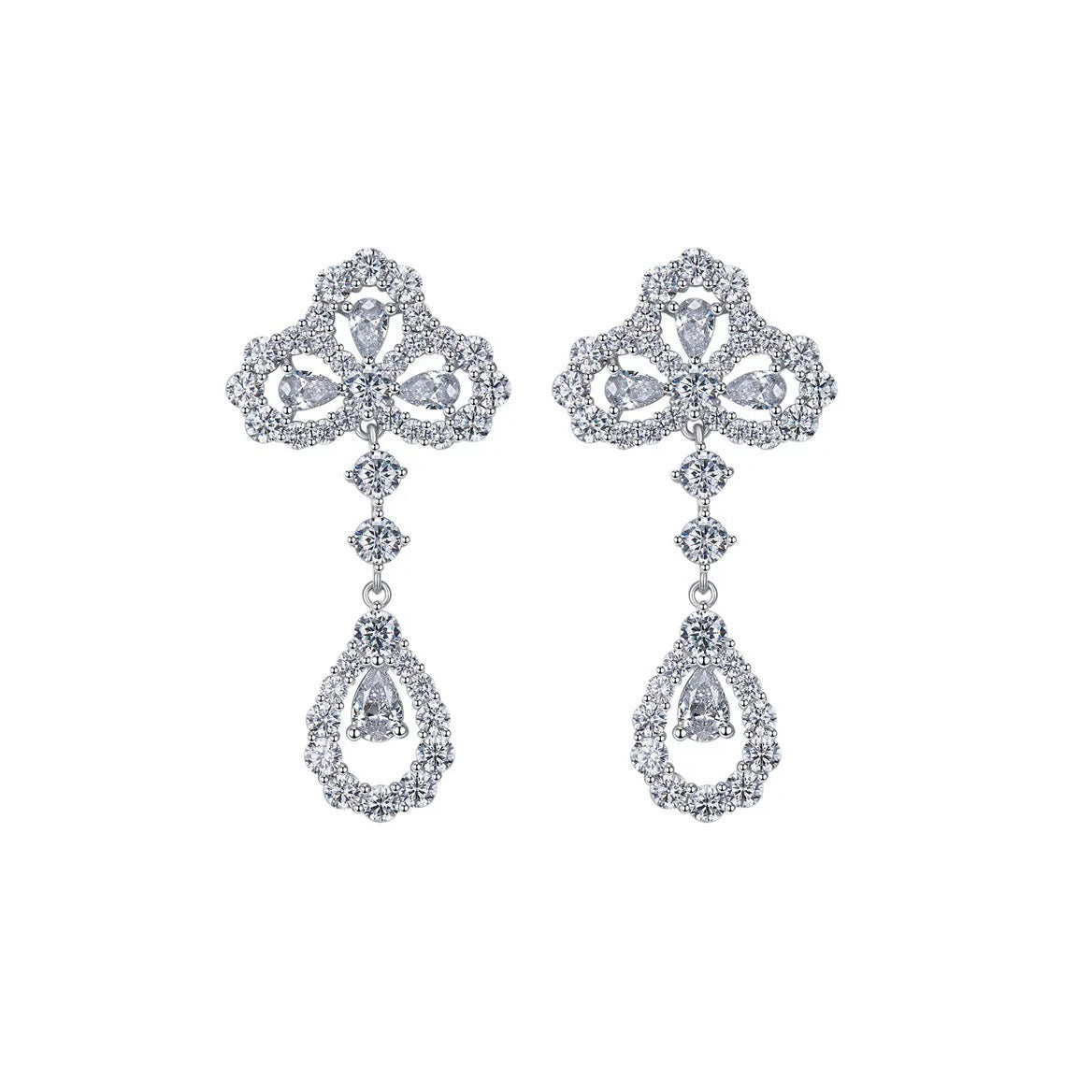 [Limara] LOOP EARRINGS FULL MOTIF DIAMOND