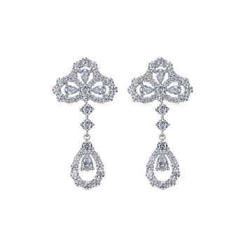 [Limara] LOOP EARRINGS FULL MOTIF DIAMOND
