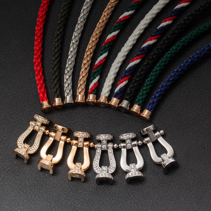 [Limara]FORCE LARGE HORSESHOE FULL DIAMOND BRACELET - WHITE GOLD