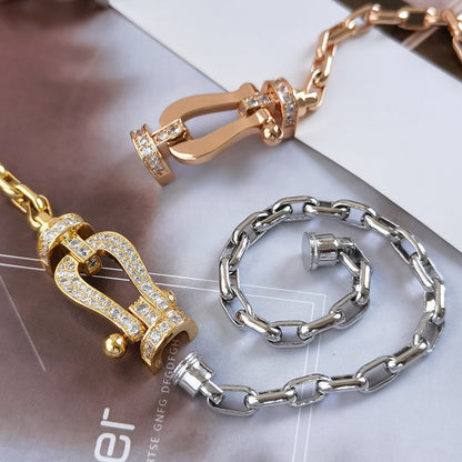 [Limara]FORCE LARGE HORSESHOE CLASP METAL BRACELET