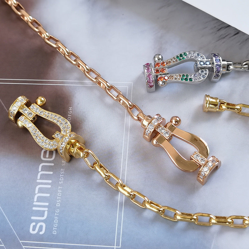 [Limara]FORCE LARGE HORSESHOE CLASP METAL BRACELET