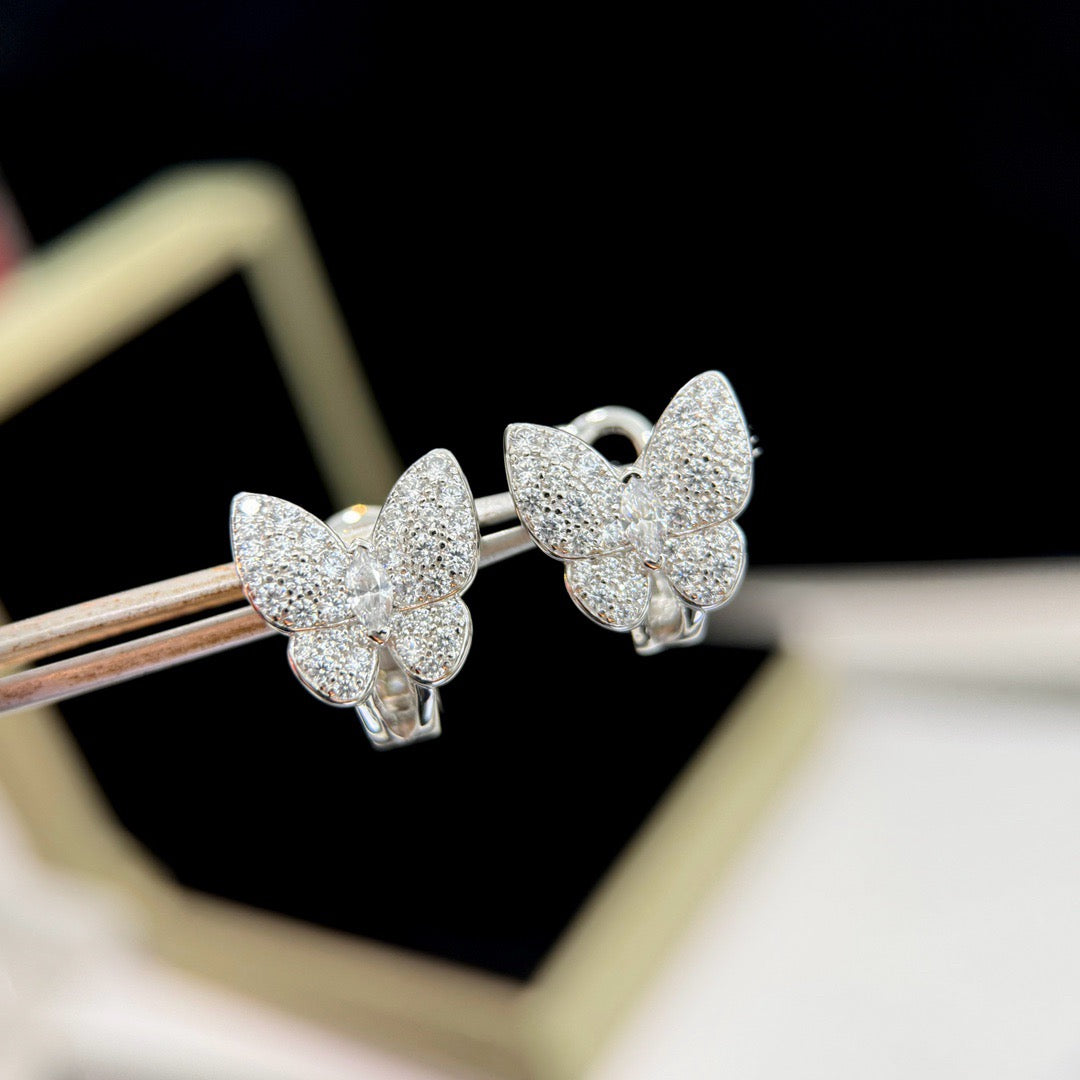 [Limara]BUTTERFLY ALL DIAMOND EARRINGS