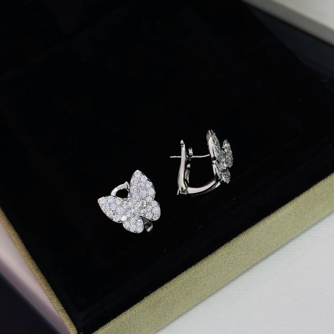 [Limara]BUTTERFLY ALL DIAMOND EARRINGS