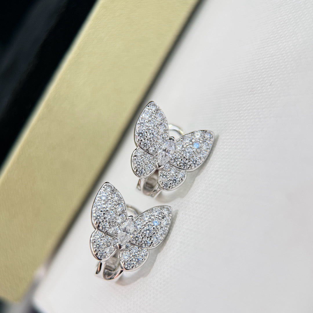 [Limara]BUTTERFLY ALL DIAMOND EARRINGS