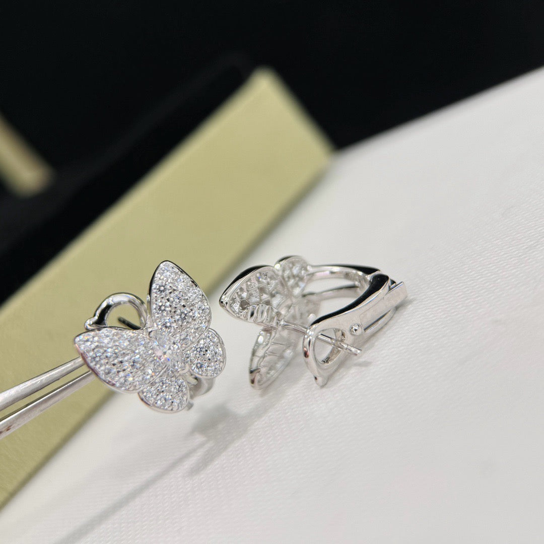 [Limara]BUTTERFLY ALL DIAMOND EARRINGS