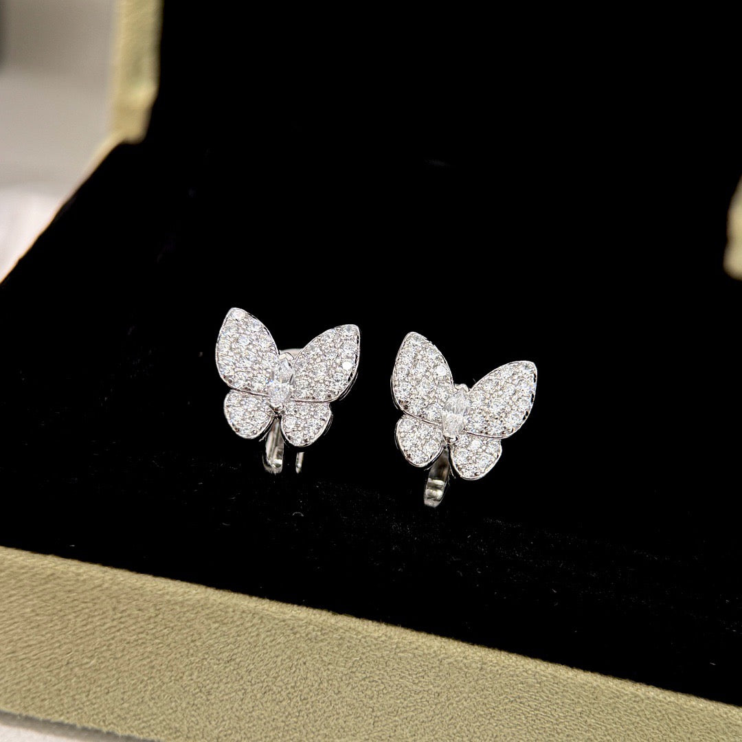 [Limara]BUTTERFLY ALL DIAMOND EARRINGS