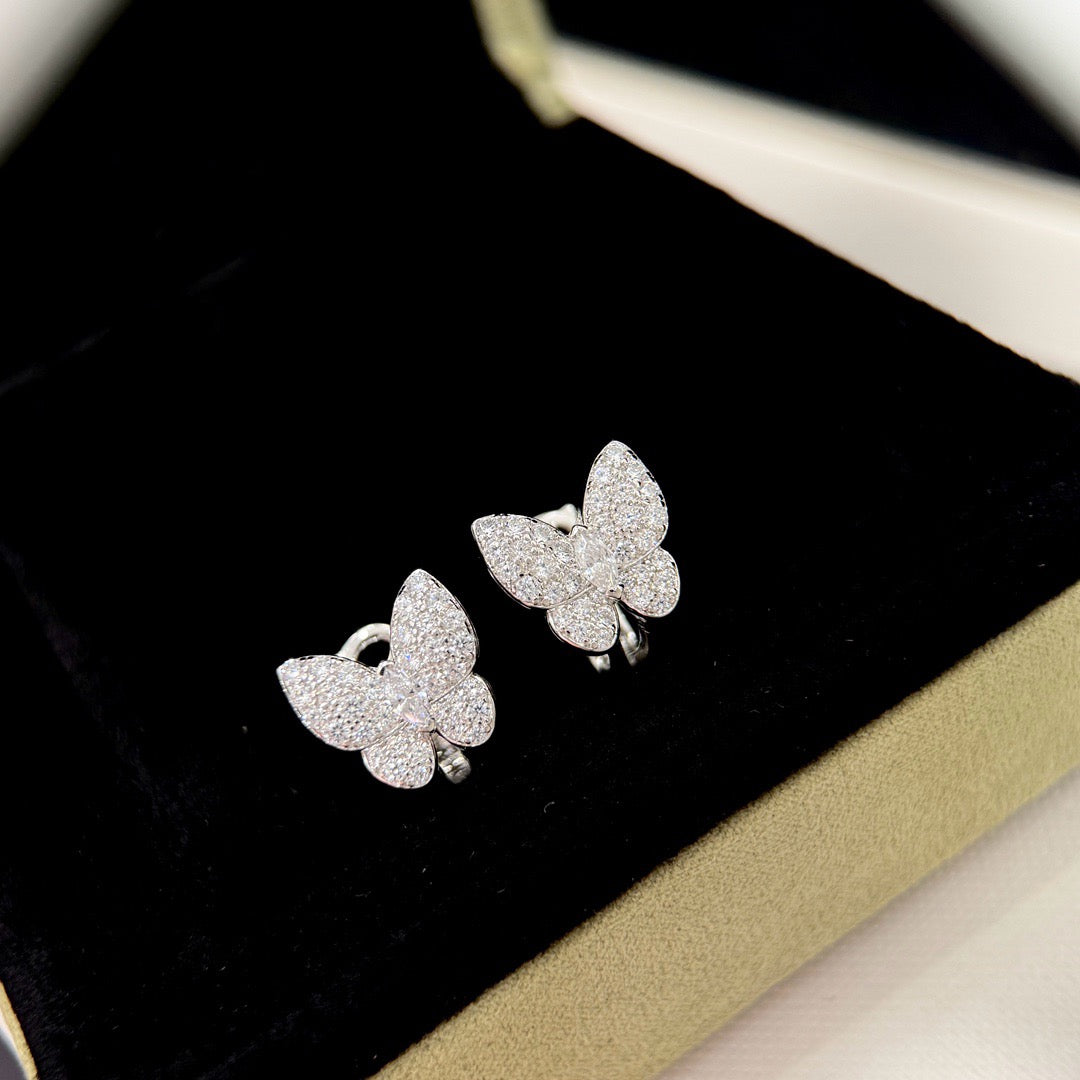 [Limara]BUTTERFLY ALL DIAMOND EARRINGS