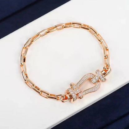 [Limara]FORCE LARGE HORSESHOE CLASP METAL BRACELET