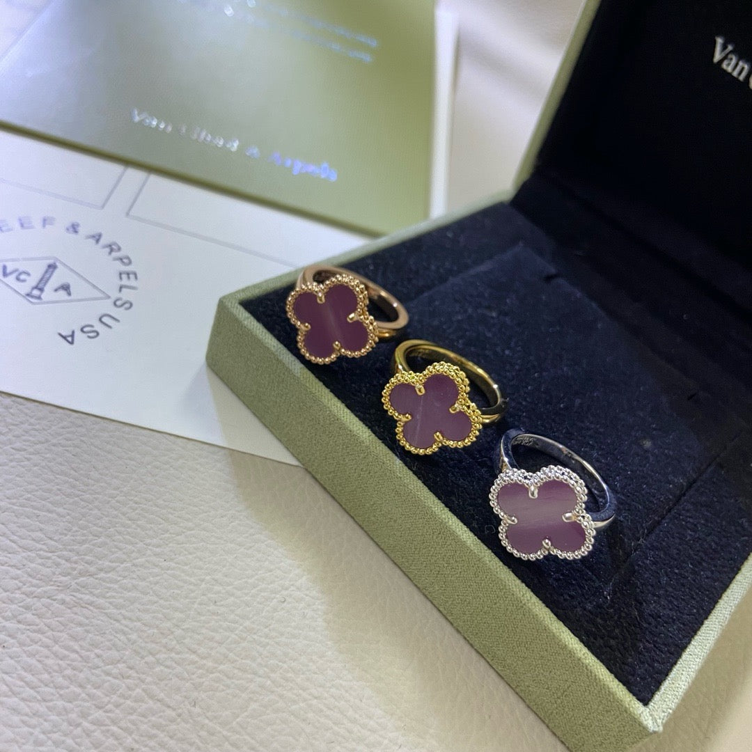 [Limara]CLOVER  PURPLE VIOLET RING