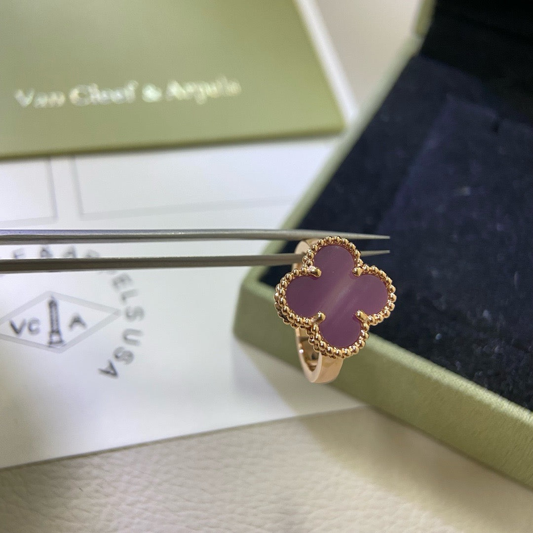 [Limara]CLOVER  PURPLE VIOLET RING