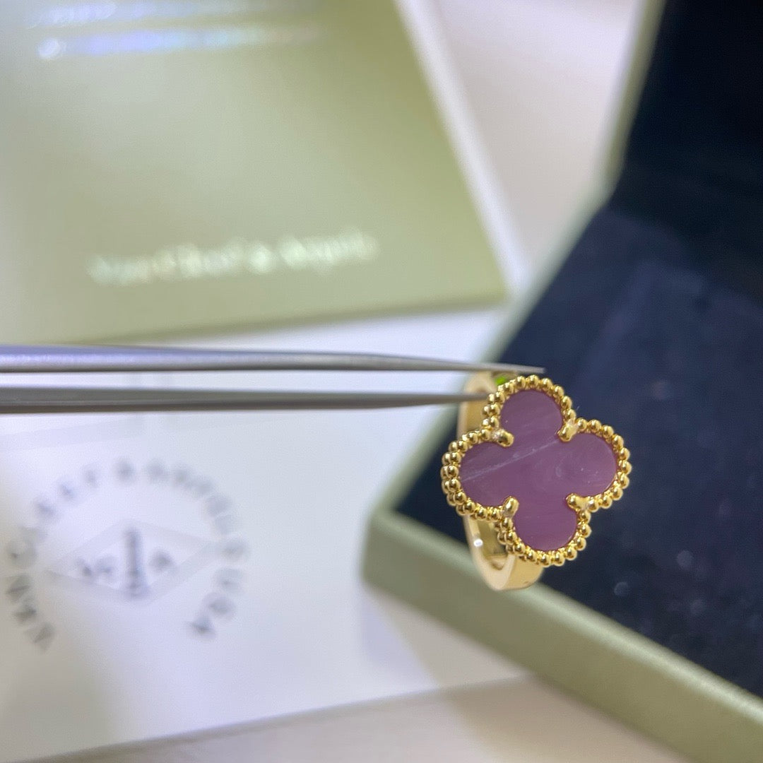 [Limara]CLOVER  PURPLE VIOLET RING