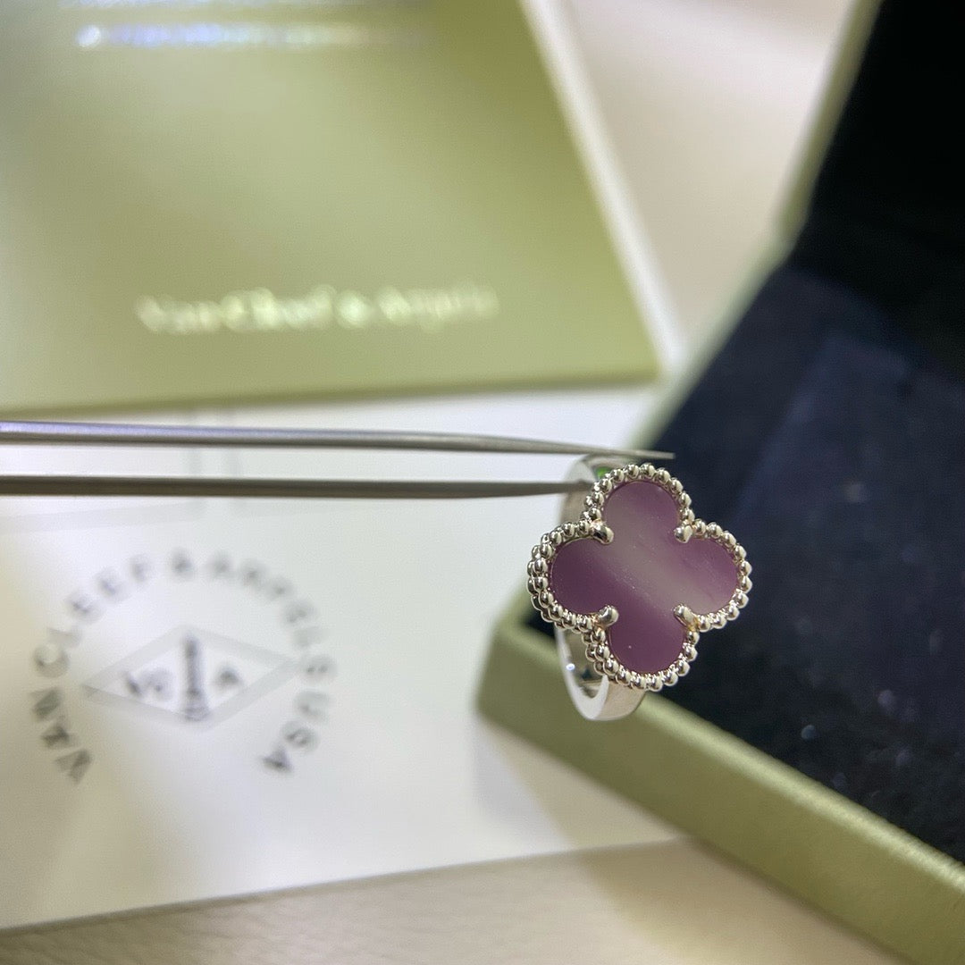 [Limara]CLOVER  PURPLE VIOLET RING