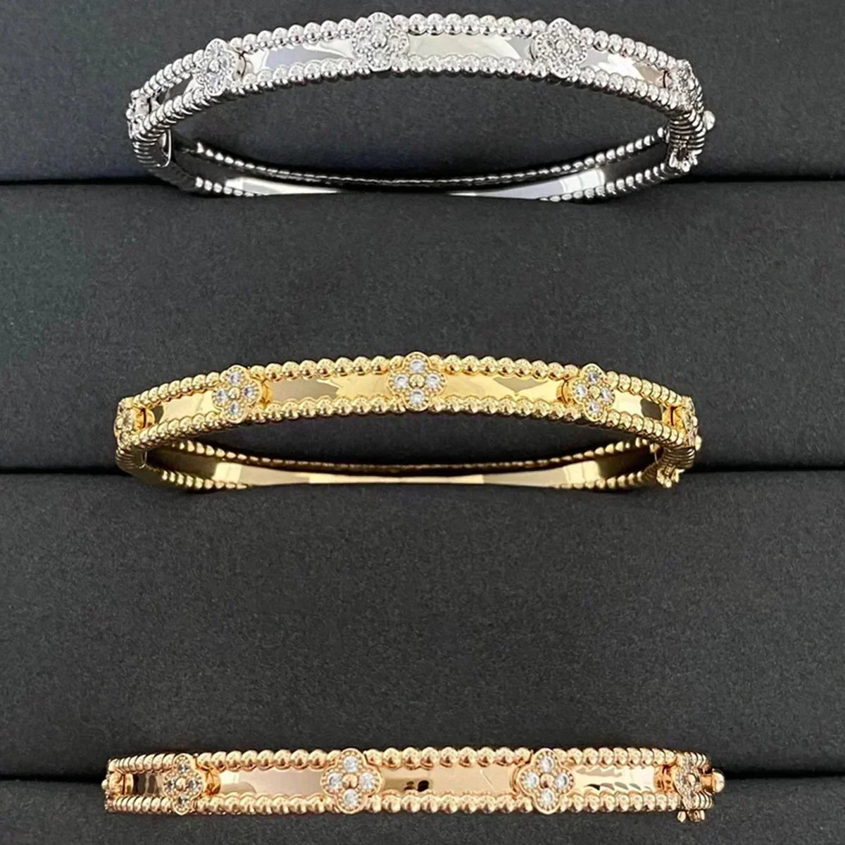 [Limara] CLOVER BRACELET 4MM DIAMONDS