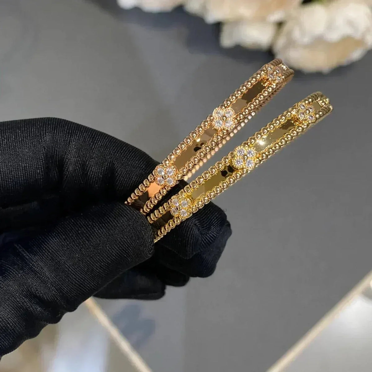 [Limara] CLOVER BRACELET 4MM DIAMONDS