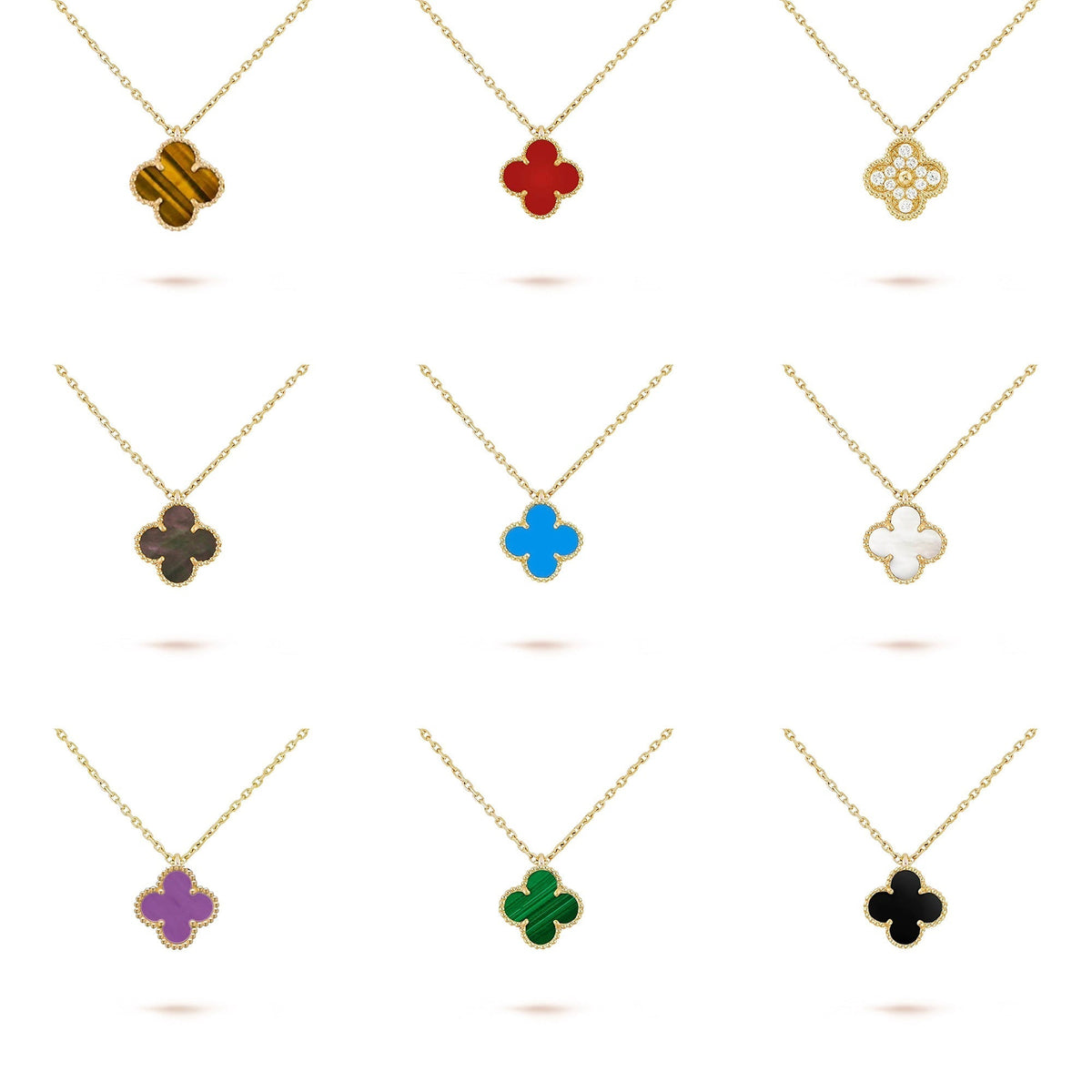 [Limara] CLOVER MINI 9.5MM CARNELIANS NECKLACE COLLECTION