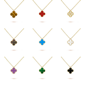 [Limara] CLOVER MINI 9.5MM CARNELIANS NECKLACE COLLECTION