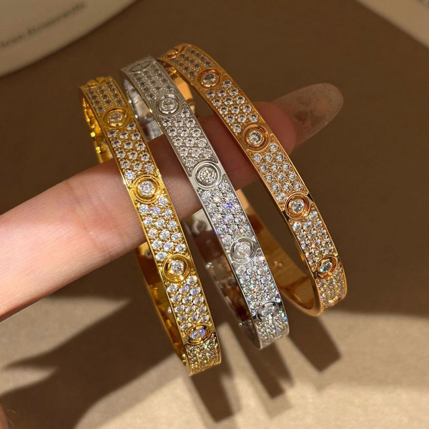 [Limara] LOVE BRACELET 6.1MM DIAMOND-PAVED 10 BIG DIAMONDS