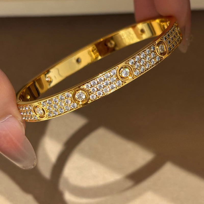[Limara] LOVE BRACELET 6.1MM DIAMOND-PAVED 10 BIG DIAMONDS