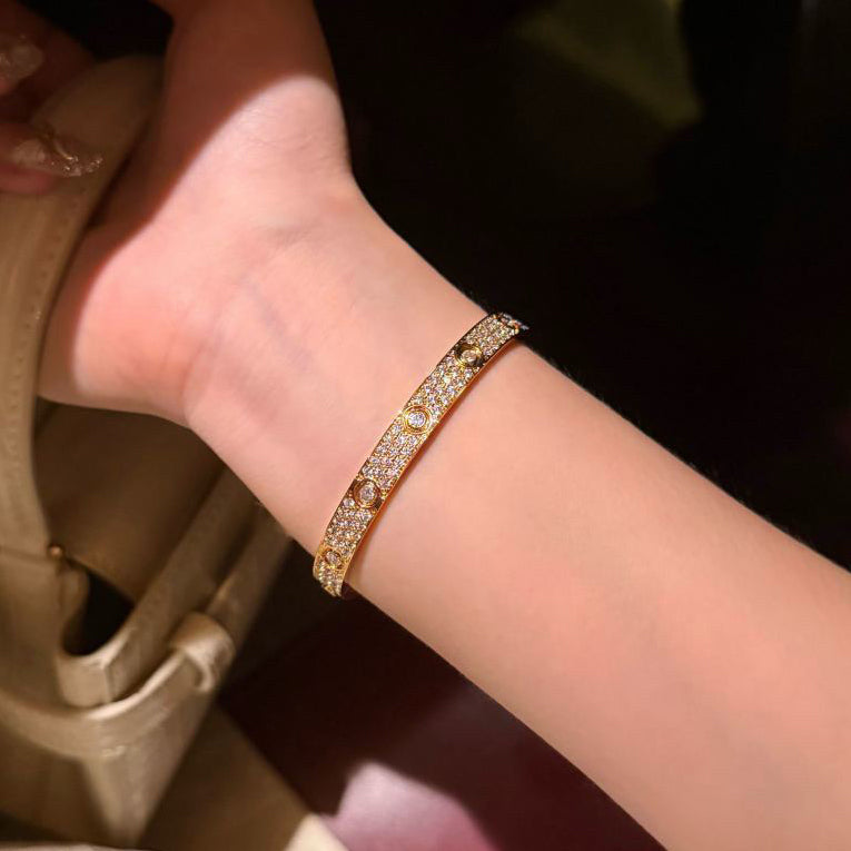 [Limara] LOVE BRACELET 6.1MM DIAMOND-PAVED 10 BIG DIAMONDS