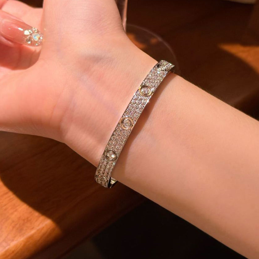 [Limara] LOVE BRACELET 6.1MM DIAMOND-PAVED 10 BIG DIAMONDS